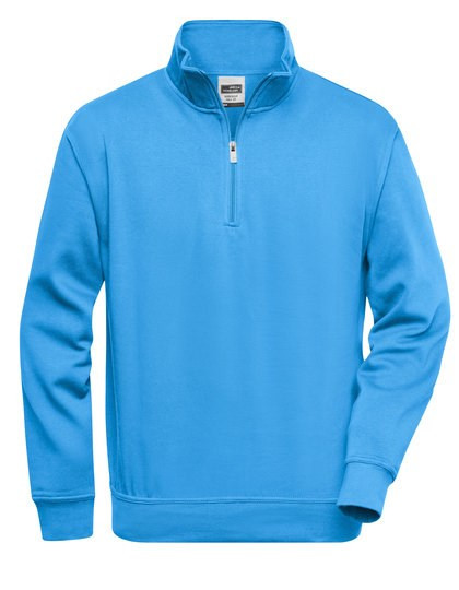 James&Nicholson - Workwear Half Zip Sweat